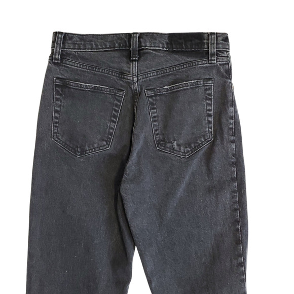 Abercrombie Ultra High Rise 90s Straight Jeans Black Distressed 4 27 - Picture 7 of 11